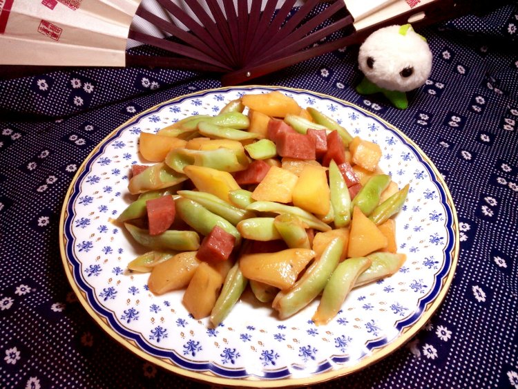 双豆火腿丁步骤9
