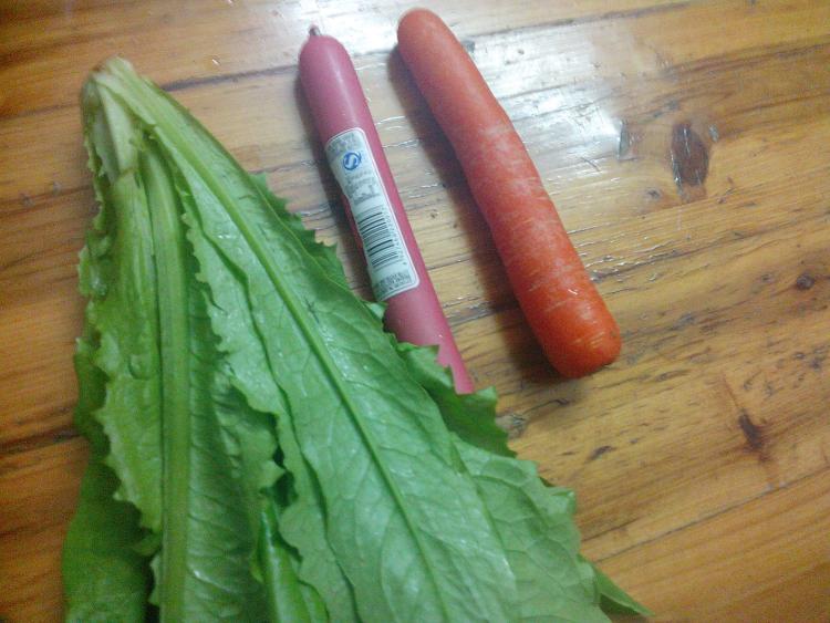青菜火腿面条步骤3