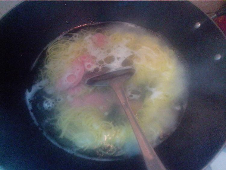 青菜火腿面条步骤9