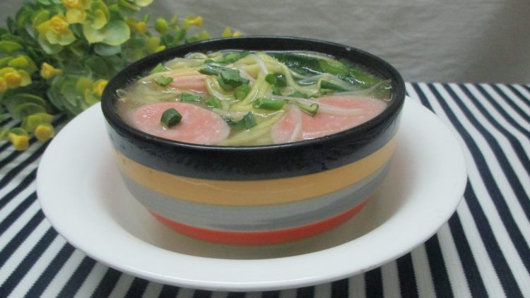 青菜火腿面条步骤12
