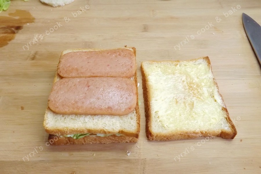 煎蛋火腿三明治步骤9