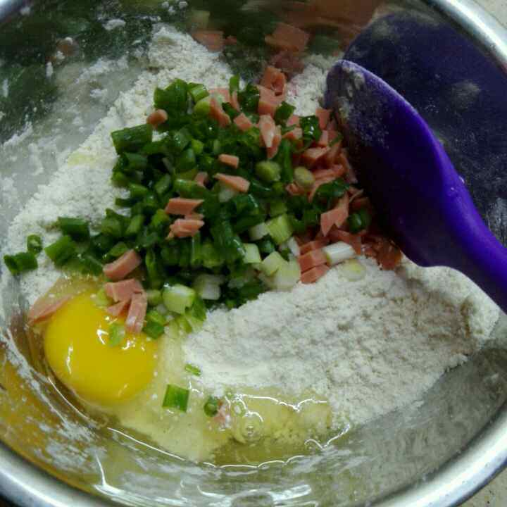 咸口香葱火腿司康步骤4