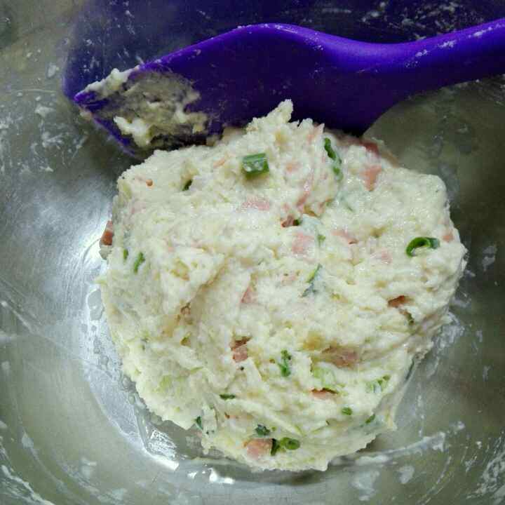 咸口香葱火腿司康步骤5