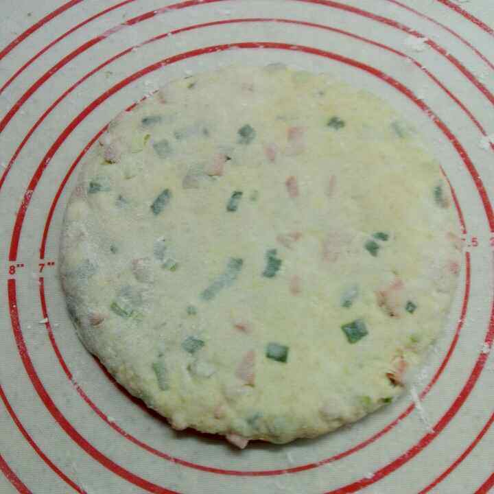 咸口香葱火腿司康步骤6
