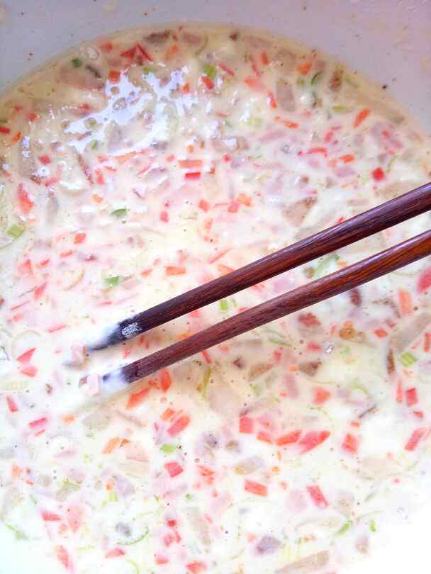 五彩火腿鸡蛋饼步骤4