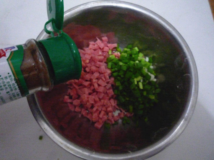 葱香火腿早餐饼步骤5