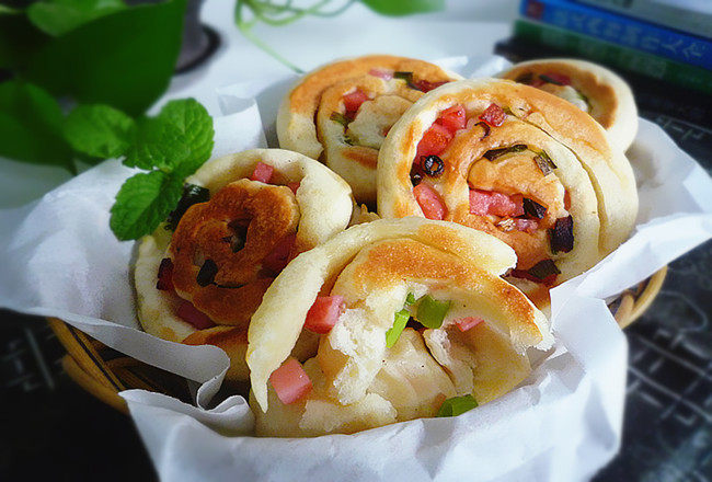 葱香火腿早餐饼步骤15