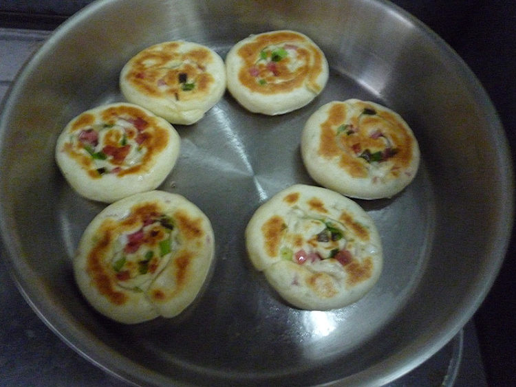 葱香火腿早餐饼步骤14
