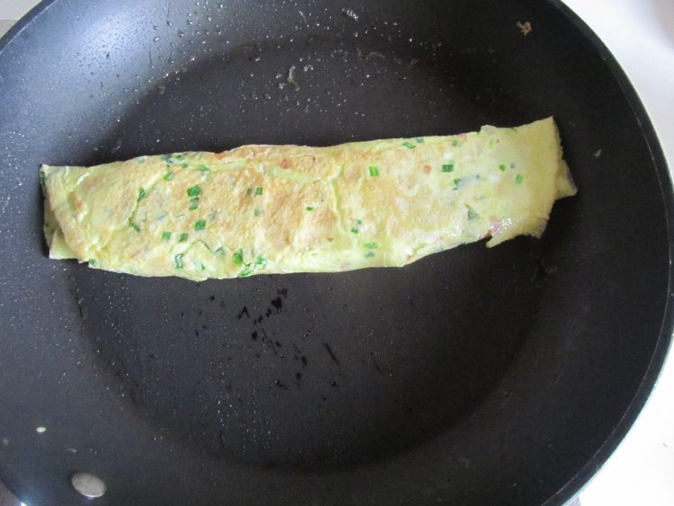 韭菜火腿鸡蛋饼步骤8