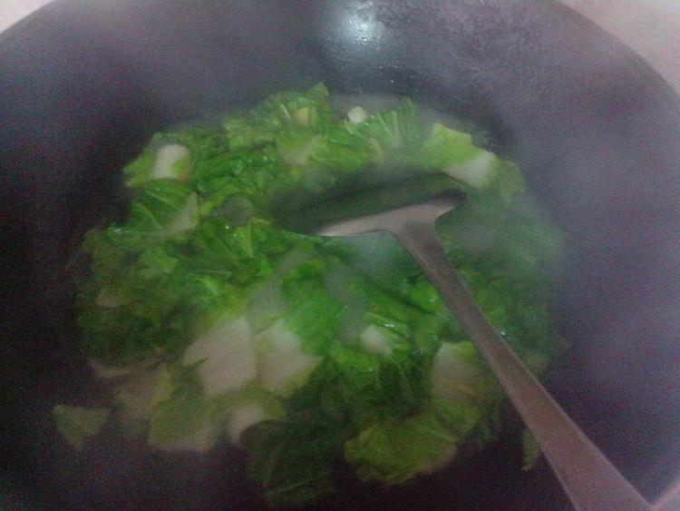 青菜火腿汤步骤6