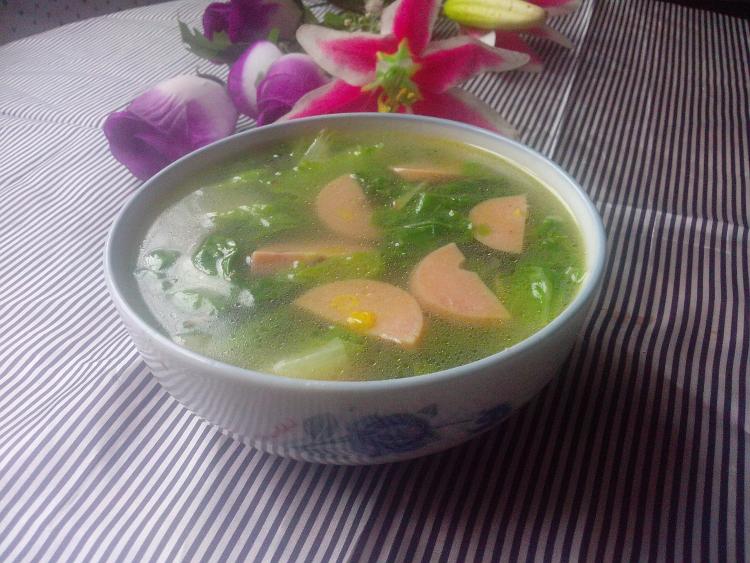青菜火腿汤步骤10
