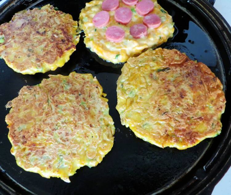 南瓜鸡蛋火腿饼步骤9