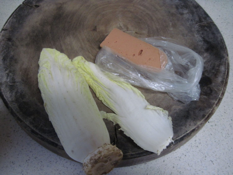 芽白鸡蛋火腿面步骤2