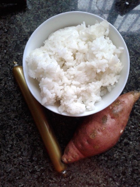 红薯火腿炒饭步骤1