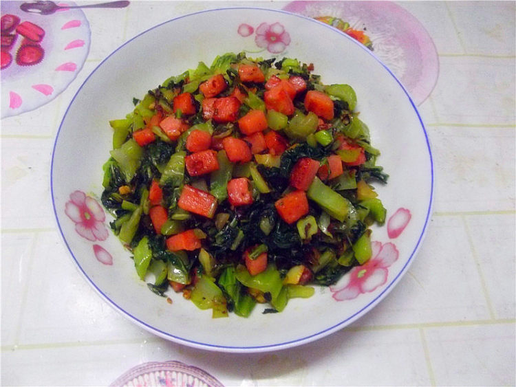芥菜火腿丁步骤8