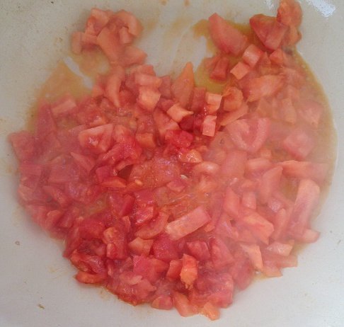番茄火腿黑椒焖饼步骤9