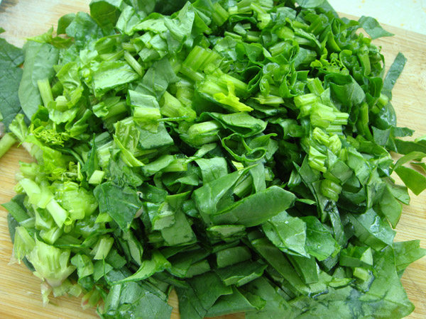 菠菜火腿剪刀面步骤1
