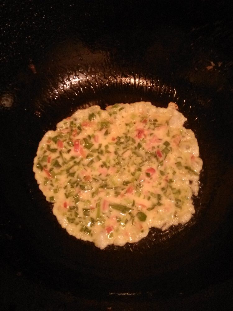 韭菜火腿煎饼步骤8