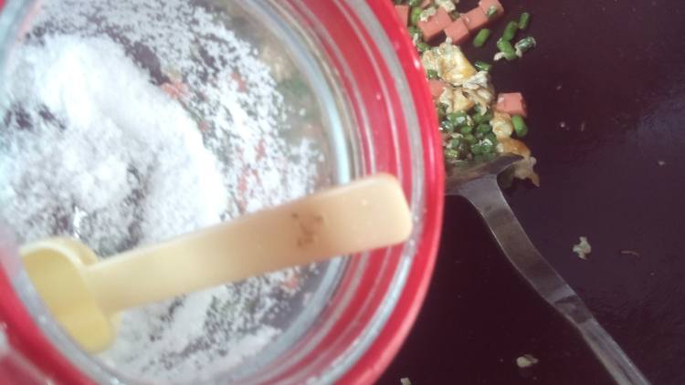 豆角火腿炒蛋步骤9