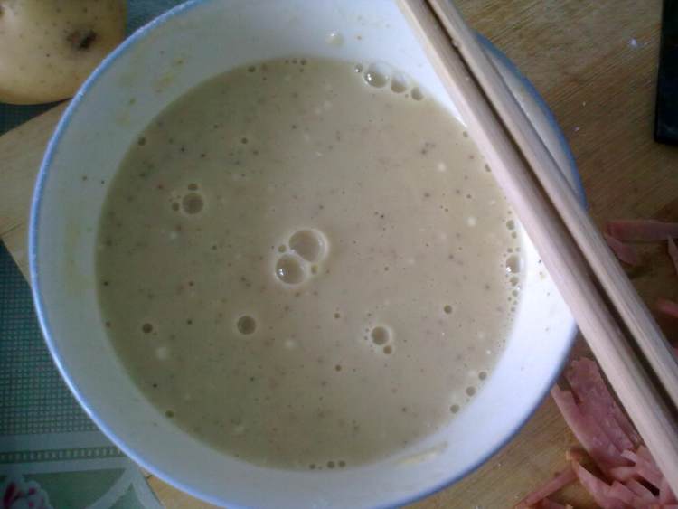 煎火腿茄盒步骤1