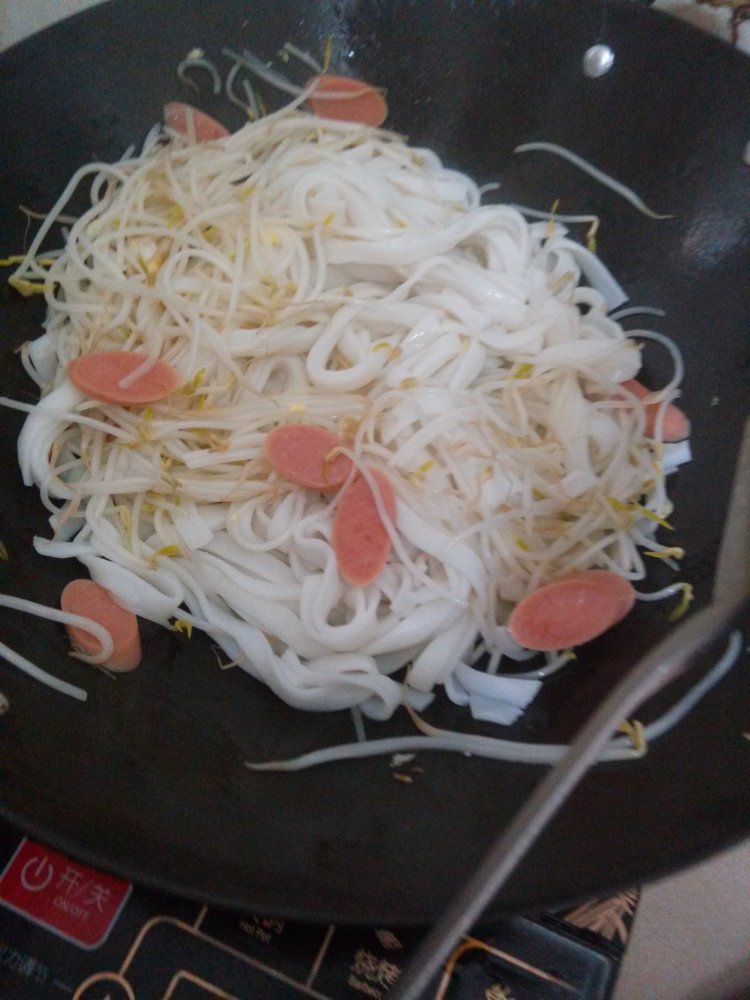火腿鸡蛋炒荷粉步骤7