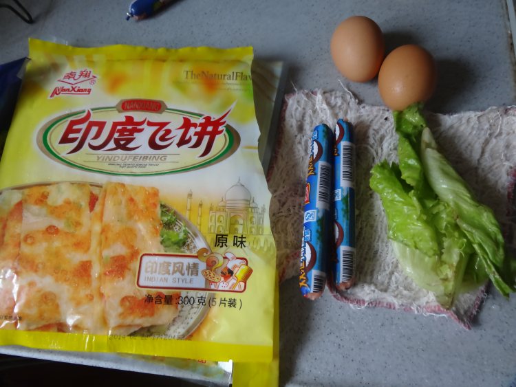 飞饼鸡蛋火腿卷步骤1