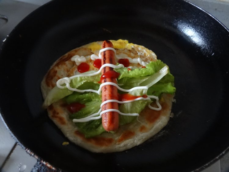 飞饼鸡蛋火腿卷步骤8