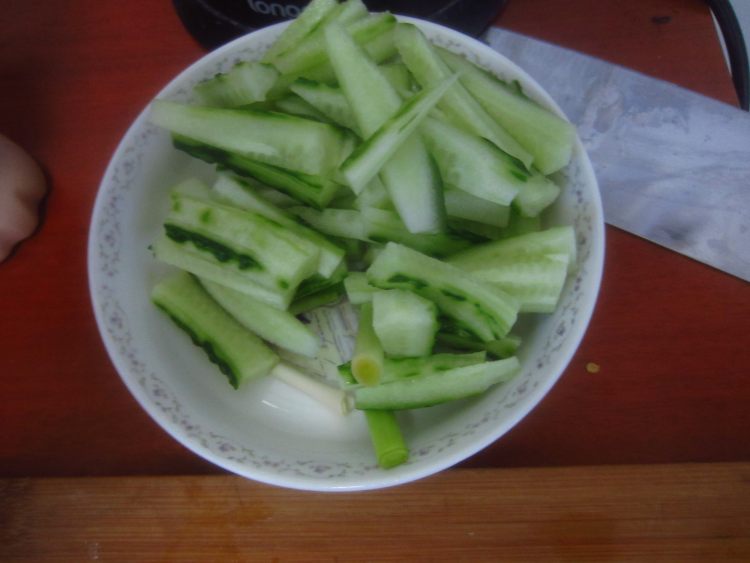青瓜火腿步骤3