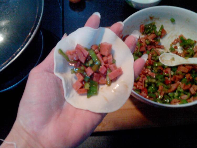 尖椒火腿馅饼步骤15