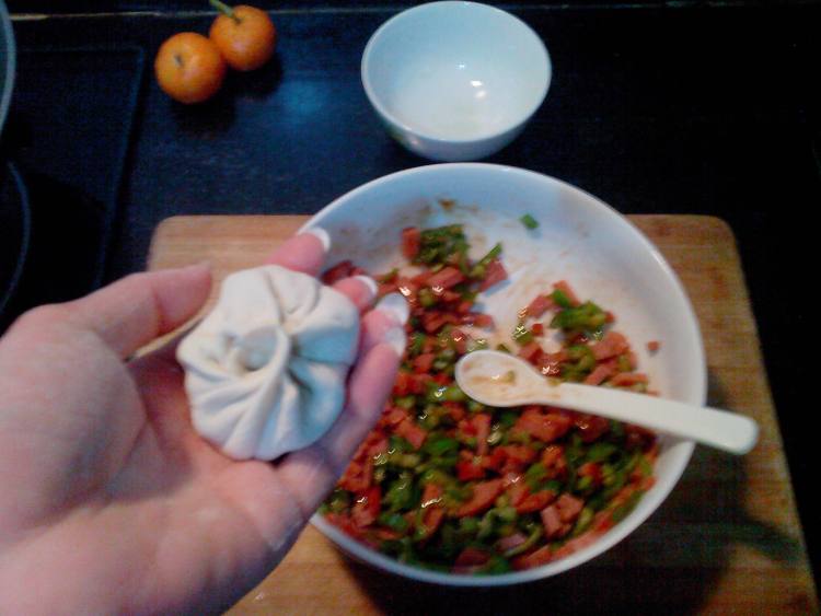 尖椒火腿馅饼步骤16