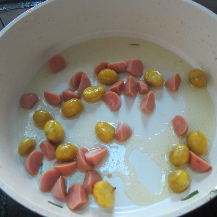 板粟炒火腿步骤6