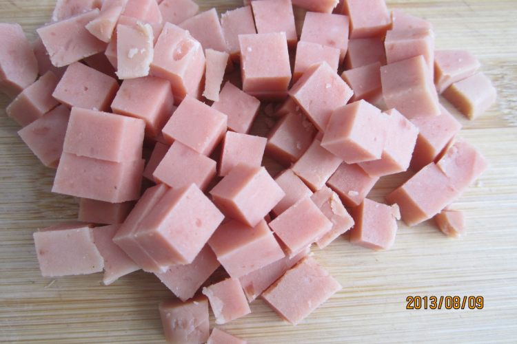 空心菜梗炒火腿步骤3