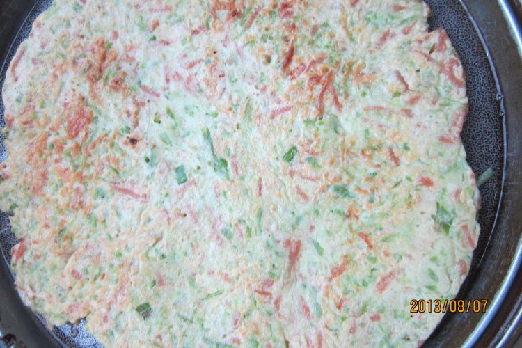 苦瓜火腿蛋饼步骤8