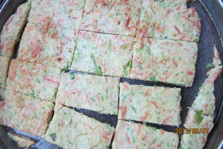 苦瓜火腿蛋饼步骤9