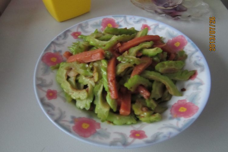 苦瓜炒火腿步骤10