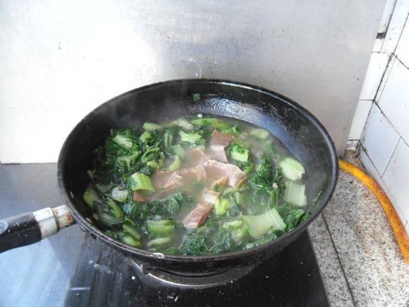火腿烧青菜步骤9