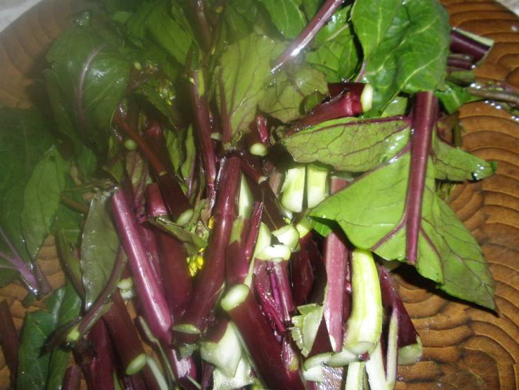 香菇片炒紫菜苔步骤1