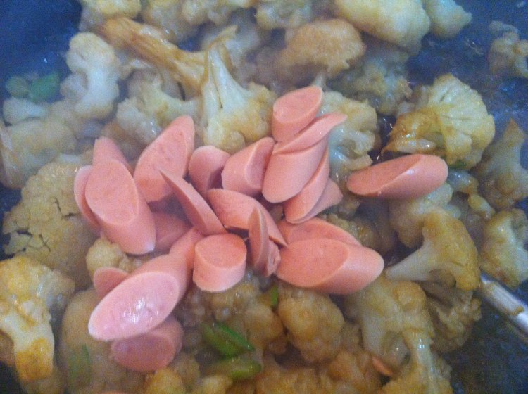 火腿花菜盖面步骤9
