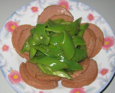 尖椒炒火腿步骤8