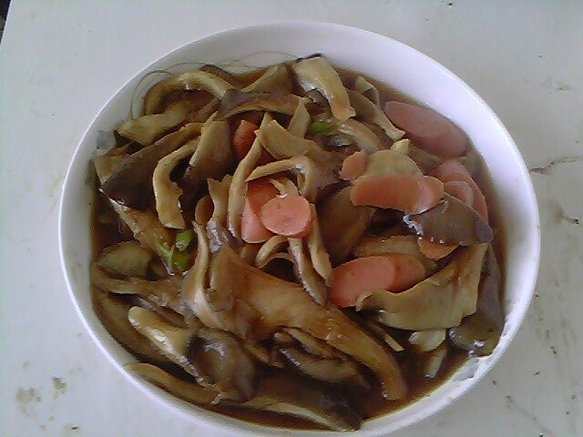蘑菇炒火腿步骤7