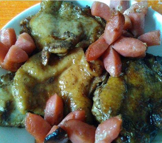 香煎火腿+鸡腿步骤6
