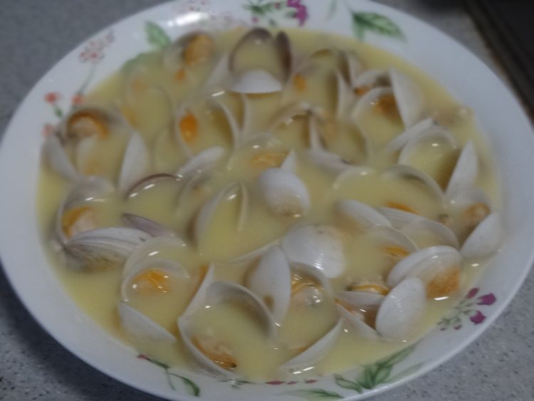 火腿蛤蜊蒸蛋步骤8