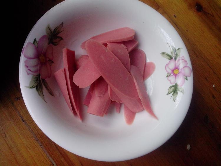 火腿炒蘑菇步骤3