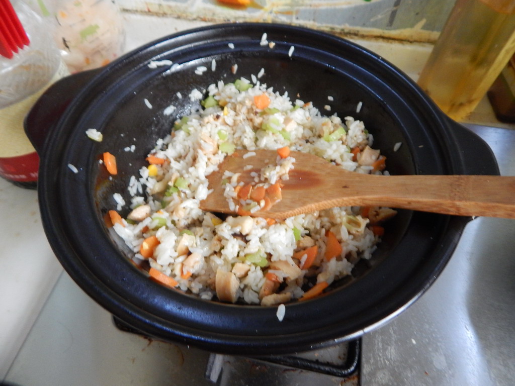 香菇鸡肉肠焗饭步骤11