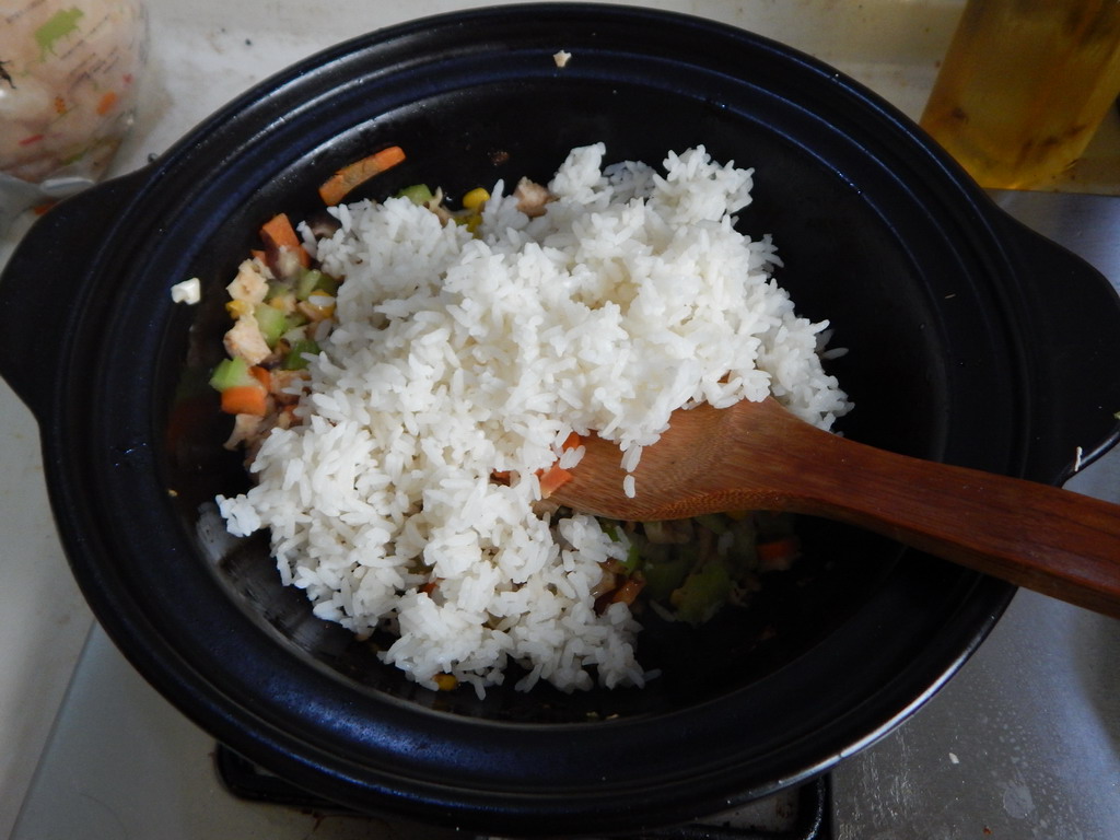 香菇鸡肉肠焗饭步骤9