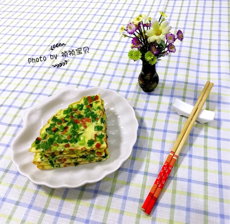 韭菜香肠鸡蛋饼步骤8
