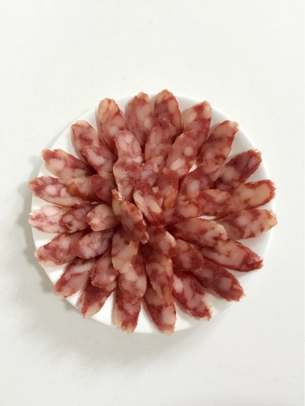 花菜炒香肠步骤2