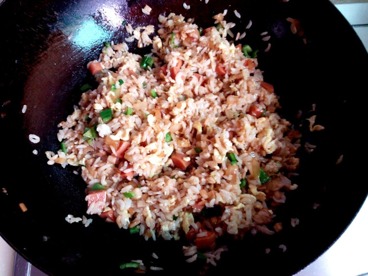 鲍菇炒饭步骤12
