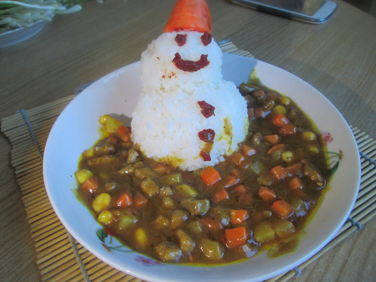 五彩咖喱鸡肉饭步骤13