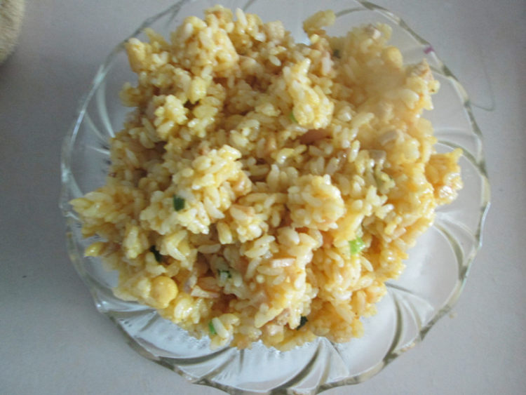 向日葵蛋炒饭步骤7